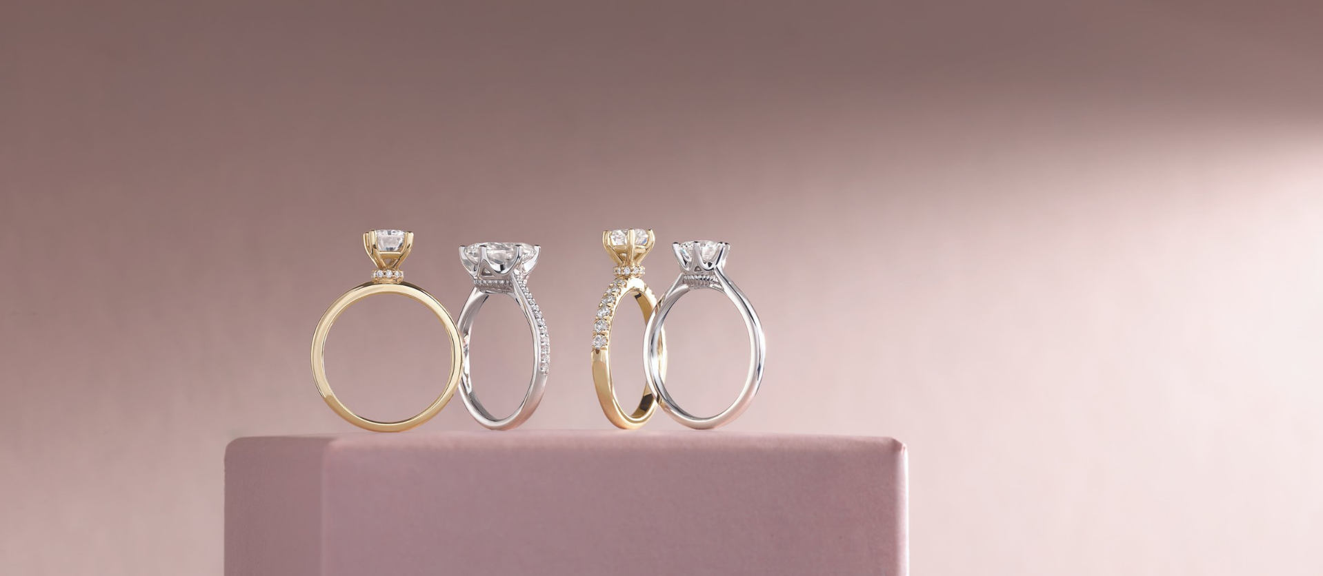 Hidden Halo Style Engagement Rings