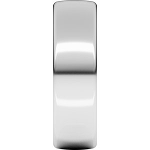 14K White Gold 6 mm Comfort-Fit European-Style Band. E10:1052:P