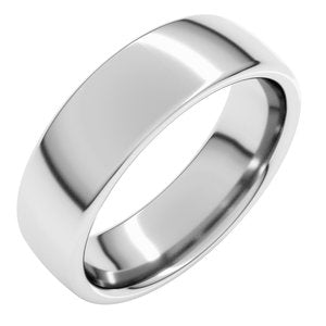 14K White Gold 6 mm Comfort-Fit European-Style Band. E10:1052:P