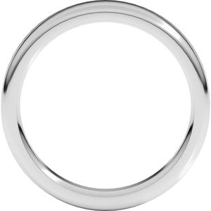 14K White Gold 5 mm Heavyweight Round-Edge Comfort-Fit Flat Band. REH10:5004:P