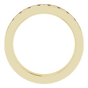 14K Yellow Gold 3 mm Asscher Men's Band. 124213:1015:P