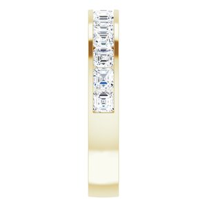 14K Yellow Gold 3 mm Asscher Men's Band. 124213:1015:P
