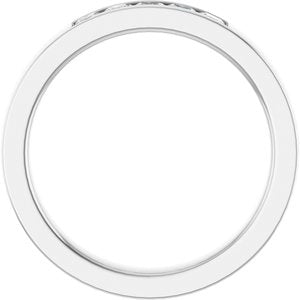 14K White Gold 2.5 x 2.5 mm Square Men's Band. 124212:342:P