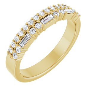 14K Yellow Gold 1/3 CTW Diamond Double Row Anniversary Band. 126349:104:P