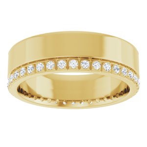 14K Yellow Gold 1/3 CTW Diamond Accented Band. 126298:619:P