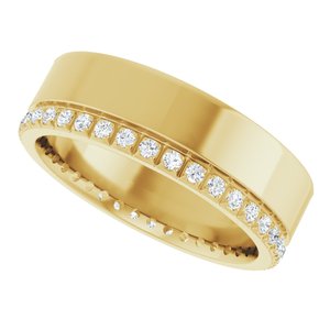 14K Yellow Gold 1/3 CTW Diamond Accented Band. 126298:619:P