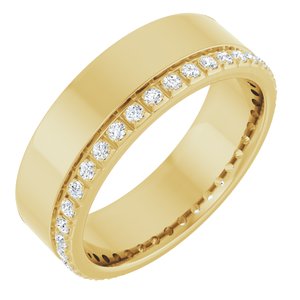 14K Yellow Gold 1/3 CTW Diamond Accented Band. 126298:619:P