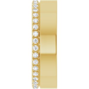 14K Yellow Gold 1/3 CTW Diamond Accented Band. 126298:619:P