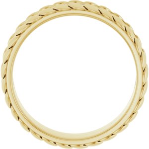 14K Yellow Gold 7 mm 1/3 CTW Diamond Accented Men's Band. 126354:282:P