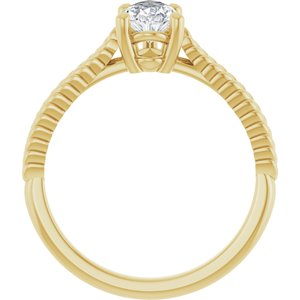 14K Yellow Gold 8x5 mm Pear Solitaire Engagement Ring. 126255:165:P