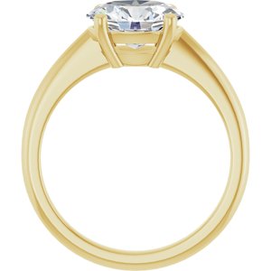 14K Yellow Gold 9x7 mm Oval Solitaire Engagement Ring. 126246:521:P