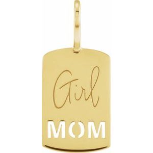 14K Yellow Gold Girl Mom Charm/Pendant. 88208:103:P