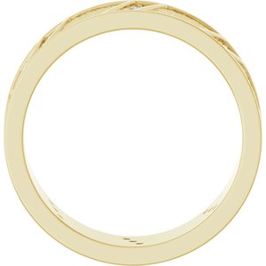 14K Yellow Gold 1/3 CTW Diamond Accented Men's Band. 126402:229:P