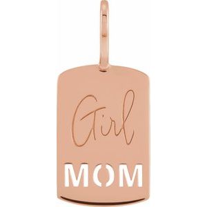 14K Rose Gold Girl Mom Charm/Pendant. 88208:100:P