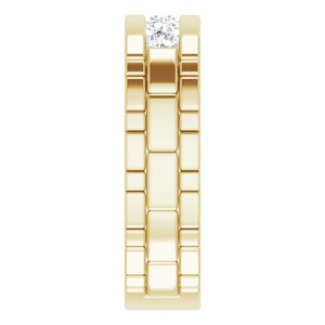 14K Yellow Gold 3 mm Round Men's Band. 126243:526:P