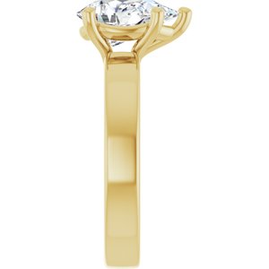 14K Yellow Gold 10x7 mm Pear Solitaire Engagement Ring. 126306:226:P