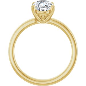 14K Yellow Gold 10x7 mm Pear Solitaire Engagement Ring. 126306:226:P