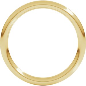 14K Yellow Gold 2 mm Comfort-Fit Full Round Band. FR7:2091:P
