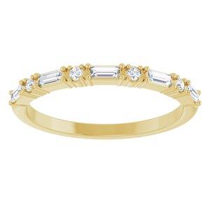 14K Yellow Gold 1/5 CTW Diamond Anniversary Band. 126544:101:P