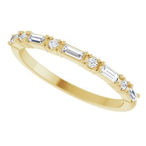 14K Yellow Gold 1/5 CTW Diamond Anniversary Band. 126544:101:P
