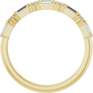 14K Yellow Gold 1/5 CTW Diamond Anniversary Band. 126544:101:P