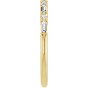 14K Yellow Gold 1/5 CTW Diamond Anniversary Band. 126544:101:P