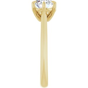 14K Yellow Gold 9x7 mm Oval Solitaire Engagement Ring. 126449:511:P