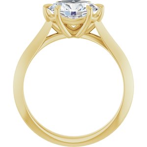 14K Yellow Gold 9x7 mm Oval Solitaire Engagement Ring. 126449:511:P