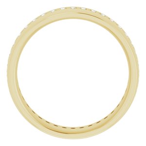 14K Yellow Gold 1.5 mm Round Men's Band. 126444:105:P