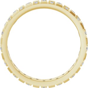 14K Yellow Gold 3/8 CTW Diamond Band. 126466:636:P
