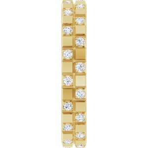 14K Yellow Gold 3/8 CTW Diamond Band. 126466:636:P