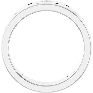 10K White Gold 1/8 CTW Natural Diamond Star Band