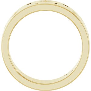 14K Yellow Gold 1/8 CTW Diamond Star Band. 126439:107:P