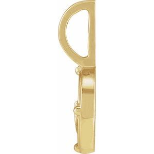 14K Yellow Gold .015 CT Diamond Earth Element Charm/Pendant
