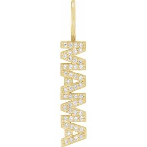 14K Yellow Gold 1/10 CTW Diamond Mama Charm/Pendant
