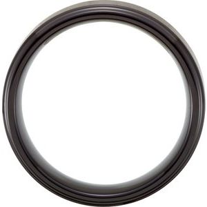 Black PVD Tungsten 8 mm Stepped-Edge Comfort-Fit Men's Band. TAR252B:106:P