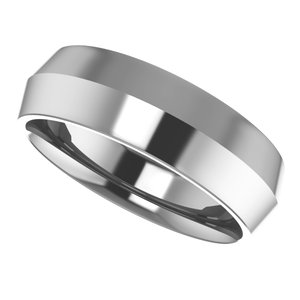 Cobalt 6 mm Men's Comfort-Fit Knife Band. 57901:106:P