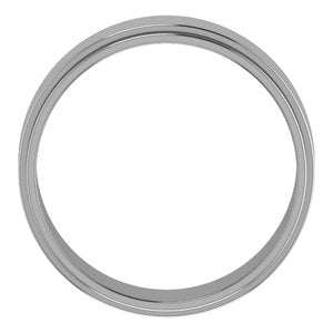Cobalt 6 mm Men's Stepped-Edge Flat Band. 57903:106:P