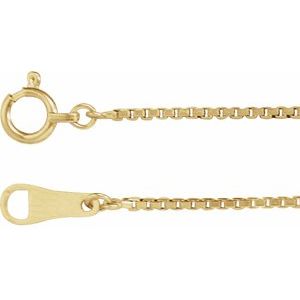 18K Yellow Gold 1 mm Box Chain