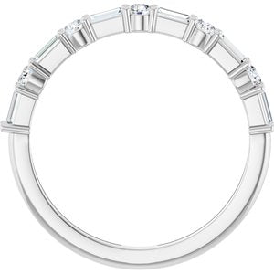 14K White Gold 3/8 CTW Diamond Anniversary Band. 126683:106:P