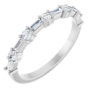 14K White Gold 3/8 CTW Diamond Anniversary Band. 126683:106:P