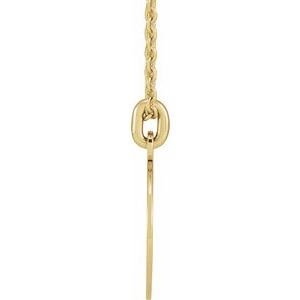 14K Yellow Gold Compass 20" Necklace