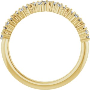14K Yellow Gold 3/8 CTW Diamond Scattered Anniversary Band. 126648:105:P