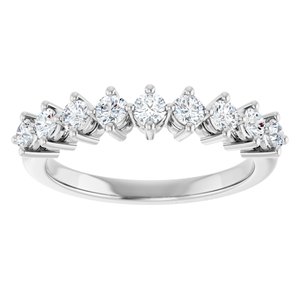 14K White Gold 1/2 CTW Diamond Anniversary Band. 126666:LG6004:P
