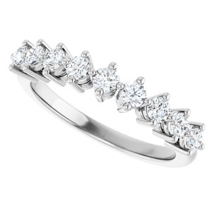 14K White Gold 1/2 CTW Diamond Anniversary Band. 126666:LG6004:P