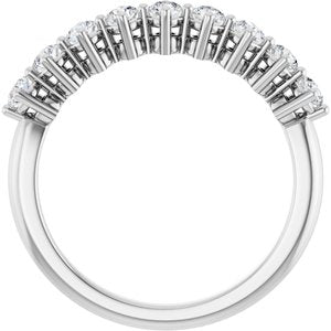 14K White Gold 1/2 CTW Diamond Anniversary Band. 126666:LG6004:P