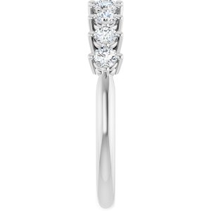 14K White Gold 1/2 CTW Diamond Anniversary Band. 126666:LG6004:P