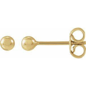 14K Yellow Gold 3 mm Ball Earrings. 689073:110:P