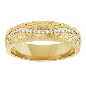 14K Yellow Gold 1/4 CTW Diamond Band. 126724:140:P
