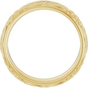 14K Yellow Gold 1/4 CTW Diamond Band. 126724:140:P